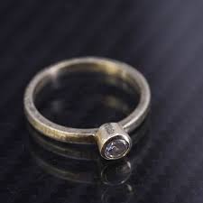 Size 7, vintage matte brass gold tone engagement band ring ...