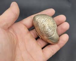 Vintage Old Silver Beautiful Handmade Mango Shape Pill Box - Etsy