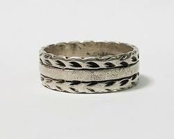 Vintage Sterling Silver Floral Eternity Band Ring Size 5 3/4 | eBay