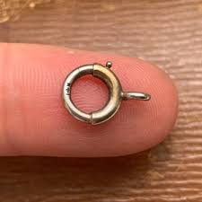 Vintage 14K 585 White Gold Clasp Charm Holder - Etsy