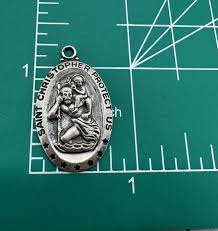 VNT Solid STERLING SILVER Saint Christopher Protect Us CHARM FOR CHARM BRACELET | eBay