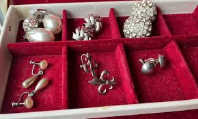 Clip-on Earrings | Set of 6 Pairs | Silver, Pearl, Crystal Statement Earrings | Vintage Costume Jewelry - Etsy Israel