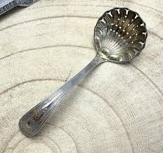 Antique Victorian Silver Plated Sugar Sifter Spoon, Ornate ...