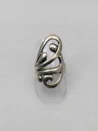 Vintage Ring in Solid Silver Usa Size 7.3/4 French Size 57 ...
