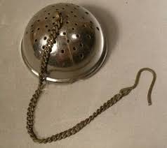 Vintage Chrome Plated French Tea Ball with Star Shaped ...