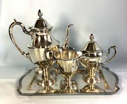 Vintage E.P.N.S. 4 pce Silver Plate Set Teapot Coffee ...