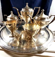 Sheffield Pairpoint Silver plate 6 pc set Coffee Tea pot ...