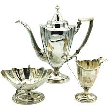 International Three Piece Tea Set - Sterling Silver. For ...