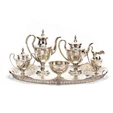 S. Kirk & Son “Old Maryland - Engraved” Sterling Silver Tea ...
