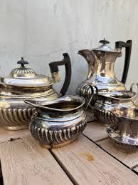 Antique Silver Plated RESILCO Sheffield EPNS 5 Piece Tea ...