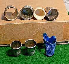 Various Lot 7 Vintage Sewing Thimbles Crafts Collectors ...