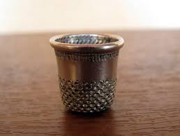 Vintage Silver Tone Metal Thimble: USSR Era Sewing Accessory ...