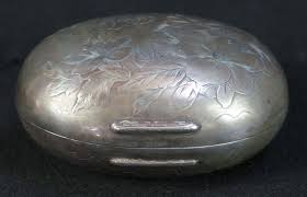 Antique sterling silver tobacco case 1870 Victorian hand craft | eBay