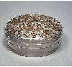 Lalique Floral Frosted Crystal Powder Box