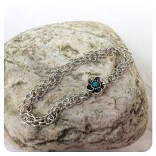 Sterling Flower Bracelet, Sterling, Turquoise, Bracelet ...