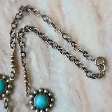 Vintage | Jewelry | Art Deco Blue Glass Faux Turquoise ...