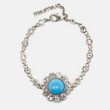 Miu Miu Crystals Composite Silver Tone Bracelet | eBay