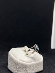 Sleeping Beauty Turquoise Chip Inlay Sterling Silver Ring ...