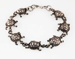 Sterling Silver 3-D Turtle Link Bracelet 7" – DMND Limited