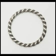 Fantastic heavy vintage sterling silver hand made braid ...