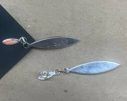 Navajo Native American Handmade Sterling Silver Inlay Orange Spiny Oyster Earrings - Etsy