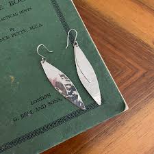 Vintage Sterling Silver Boho Earrings | 1990s Boho Silver 925 | Dangle Drop Earrings | Long Bohemian Silver Earrings Hammered Metal - Etsy Canada