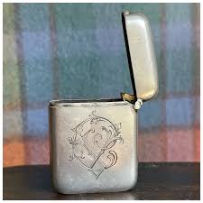 French Art Nouv Repousse 'Lady Smoking' Vesta Match Holder ...