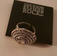 NWT Erickson Beamon Rocks Silver Helen Of Troy Ring Size 6.5 ...