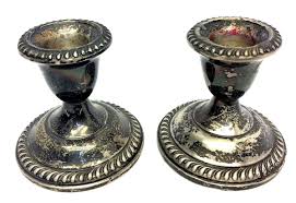 Two Sterling Silver Weighted Empire 42 Candle Holders Candlesticks Decorative | eBay Australia