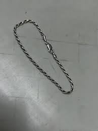Italy 925 Sterling Silver Rope Chain Bracelet 7.5” 2mm 4.8Grams | eBay