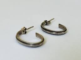 Vintage Sterling Silver Signed CHATEAU D'ARGENT Textured Hoop Earrings Canada | eBay