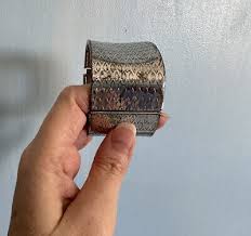 Vintage Hinged Silver Bangle Bracelet Chunky Diamondback Pattern 7 1/2” Inches | eBay