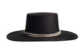 Take A Bow – Black Vegan Suede Boater Hat with Rhinestone Trim | ASN Hats