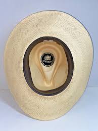 Vintage Stetson DELTA NATURAL Straw Cowboy Western Round Oval Hat Size 7 W55603F | eBay UK