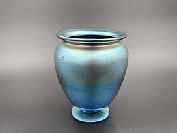 Steuben Blue Aurene Vase Shape 938 Signed - Etsy