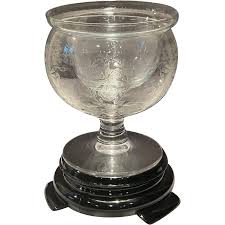 Hersey Crystal #507 Orchid Etched Cocktail Icer & Un-Etched ...