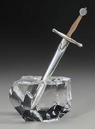 Steuben Glass 'excalibur' Silver Letter Opener