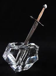 Steuben Crystal & Sterling Excalibur Letter Opener
