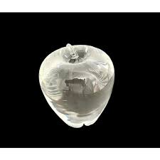 Late 20th Century Steuben Glass Apple | Chairish