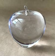 Vintage Tiffany & Co. Glass Apple Paperweight, Engraved - Etsy