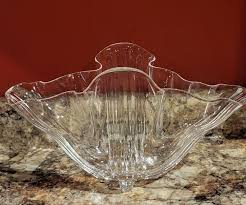 Steuben Crystal Grotesque Bowl Clear Glass Signed 7” Tall 12 ...