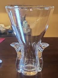 Vintage Steuben 7-5/8" Crystal Lyre Vase #8113 Lloyd Atkins ...