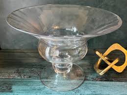 Glass Pedestal Bowl, Centerpiece Bowl, Footed Bowl, Footed ...
