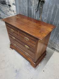 Antique Edwardian Mahogany Chest of Drawers - Etsy