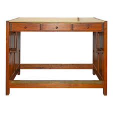 Custom Made Walnut Standing Desk with Leather Top ...