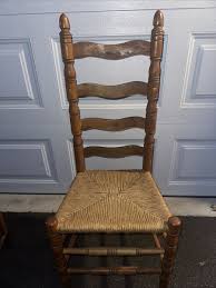 Antique Ladder Back Shaker Tell City Chair 4 Slat. Wicker ...