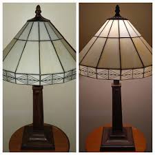 DALE TIFFANY Leaded Stained Glass Panel Lamp-Shade 13 ...