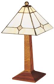 Small Lamp with Art Glass Shade – Stickley