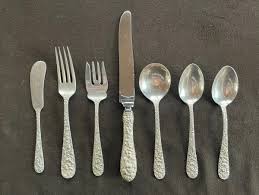 Stieff Flatware-Place Setting Antique US Sterling Silver ...