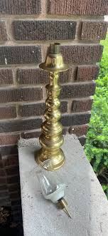 Large Solid Brass Candlestick Vintage | eBay